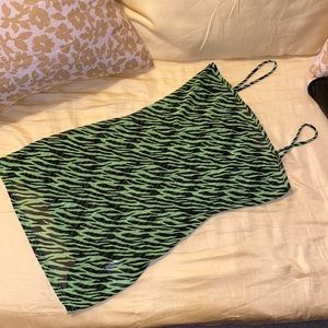 Zebra Mesh Mini Dress
